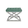 Atelier Del Sofa Puff Plateado y Verde